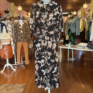 Floral Black Maxi Dress